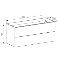 Aira, kpeov skrinka 121 cm, Multidecor, White Loft Pine