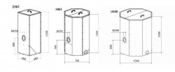 Ndr, zsobnk na pelety - 250, 500, 1000 litrov - rozmery.