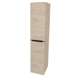 Mailo, kpeov skrinka vysok 170 cm, ierne madlo, Multidecor, Light Rock Hickory