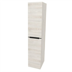 Mailo, kpeov skrinka vysok 170 cm, ierne madlo, Multidecor, White Loft Pine